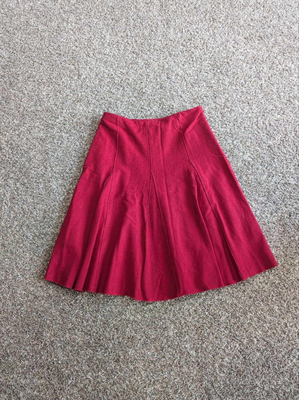 Vintage Harve Bernard Wool Blend A Line Skirt Size 6 Red